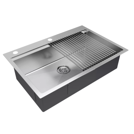 Врезная мойка Paulmark KRONER-PRO75 брашированная нержавеющая сталь