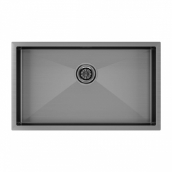 Врезная мойка Paulmark GERBERG 74UNI вороненая сталь