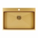 Врезная мойка Paulmark KRONER75 брашированное золото