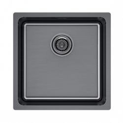 Врезная мойка Paulmark YUNI 44UNI воронёная сталь