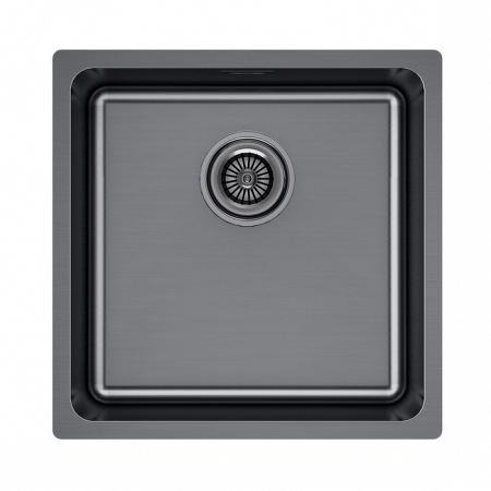 Врезная мойка Paulmark YUNI 44UNI воронёная сталь