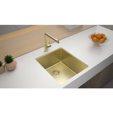 Врезная мойка Paulmark LASSAN 38UNI светлое золото