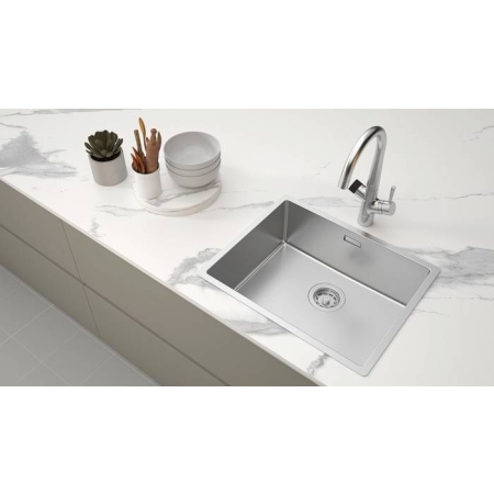 Врезная мойка Paulmark  LASSAN 54UNI брашированная нержавеющая сталь