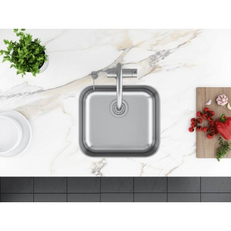 Врезная мойка Paulmark VELLO 48UNI брашированная нержавеющая сталь