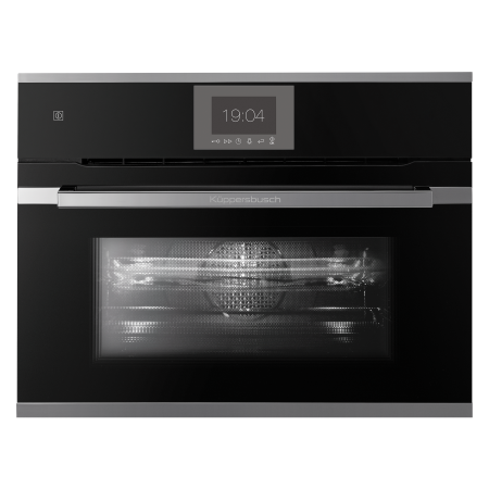 Электрический компактный духовой шкаф с микроволнами Kuppersbusch CBM6550.0S3 Silver Chrome