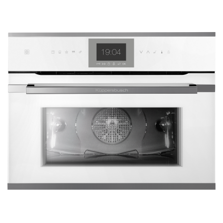 Электрический компактный духовой шкаф с пиролизом Kuppersbusch CBP6550.0W3 Silver Chrome