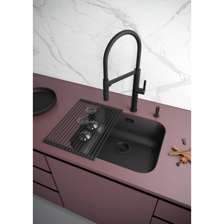 Ролл-мат для мойки PAULMARK COLUMNA чёрный силикон