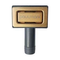 Аксессуары для мойки PAULMARK перелив прямоугольный с логотипом брашированное золото