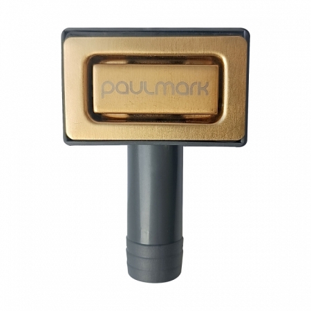 Аксессуары для мойки PAULMARK перелив прямоугольный с логотипом брашированное золото