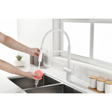 Смеситель 3 в 1 Paulmark GRAVITY белый матовый