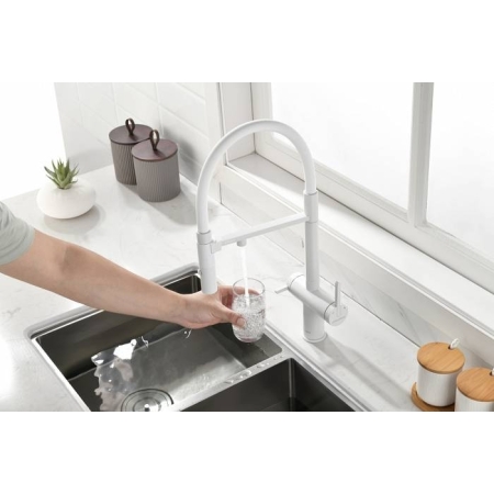 Смеситель 3 в 1 Paulmark GRAVITY белый матовый