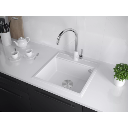 Врезная мойка Paulmark STEPIA50 белый матовый