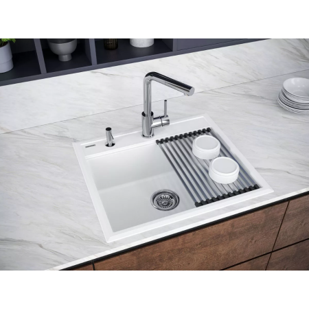 Врезная мойка Paulmark STEPIA60 белый матовый