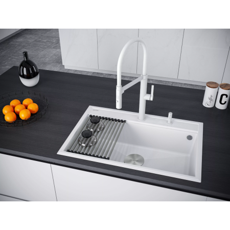 Врезная мойка Paulmark STEPIA60 белый матовый