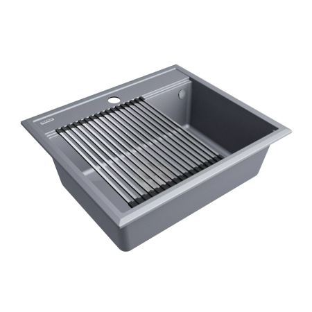 Врезная мойка Paulmark STEPIA60 серый металлик