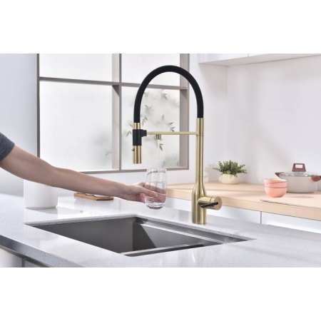 Смеситель 3 в 1 Paulmark MAGNETO ONE светлое золото