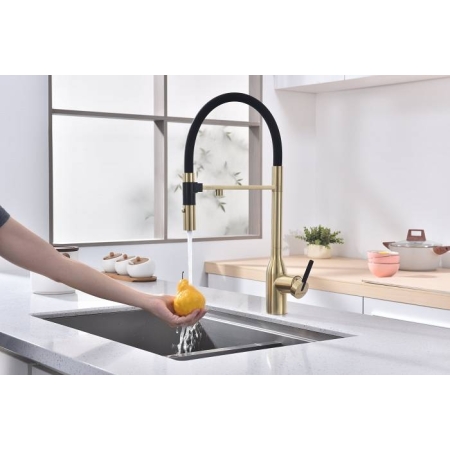 Смеситель 3 в 1 Paulmark MAGNETO ONE светлое золото