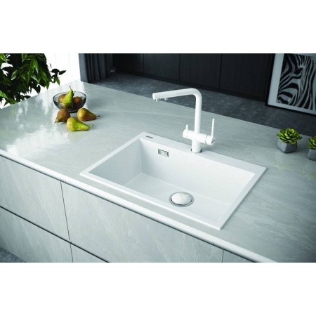 Врезная мойка Paulmark DECORATION 76 White