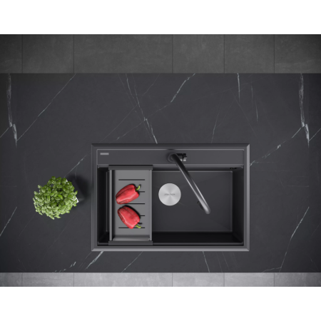 Врезная мойка Paulmark STEPIA 80 антрацит