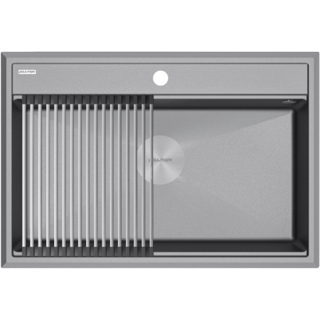 Врезная мойка Paulmark STEPIA 80 серый металлик