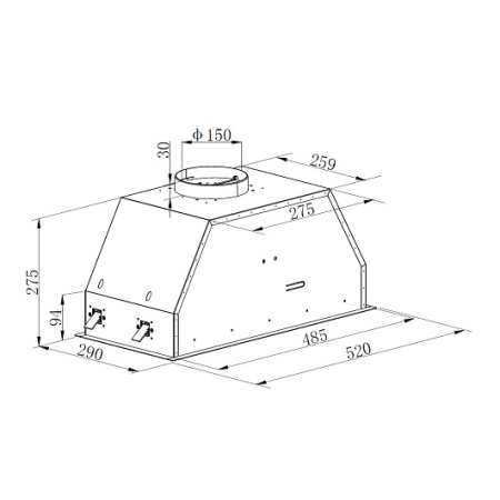 Полновстраиваемая вытяжка KORTING KHI6892DGN