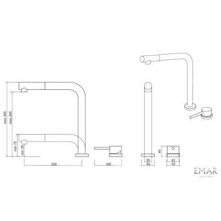 Смеситель EMAR ЕС - 7027 Satin