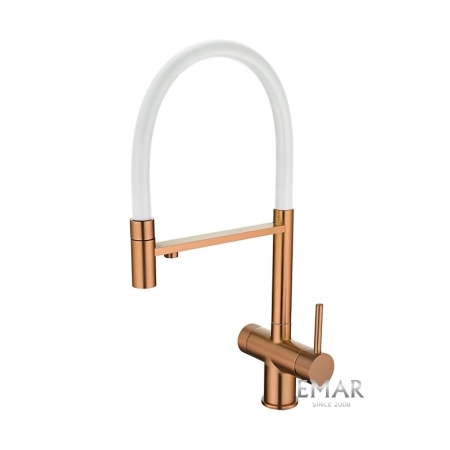 Смеситель 3 в 1 EMAR ЕС - 7024WHT PVD Coppery