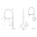Смеситель 3 в 1 EMAR ЕС - 7024WHT PVD Dark