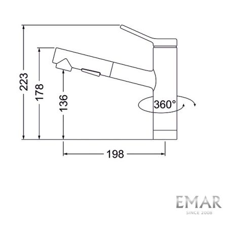 Смеситель EMAR ЕС - 3012 сатин