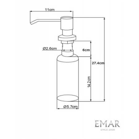 Дозатор EMAR ЕД-401D.6 Барит диаметр 30мм