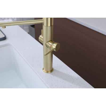 Смеситель 3 в 1 Paulmark NEXUS DIAMOND cветлое золото