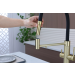 Смеситель 3 в 1 Paulmark NEXUS DIAMOND cветлое золото