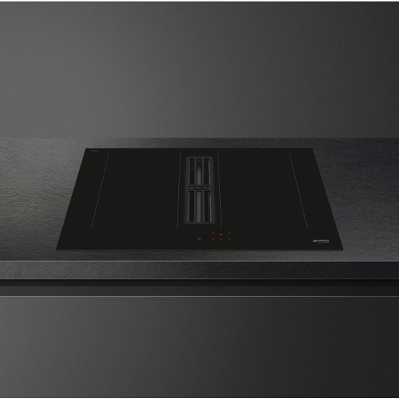 Индукционная варочная панель со встроенной вытяжкой SMEG HOBD472D2