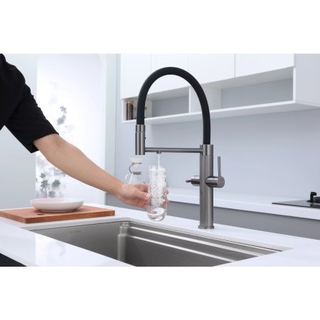 Смеситель 3 в 1 Paulmark NEXUS DIAMOND вороненая сталь