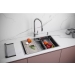 Мойка подстольный монтаж Paulmark NEXT-MULTI SINK 74 UNI брашированная сталь
