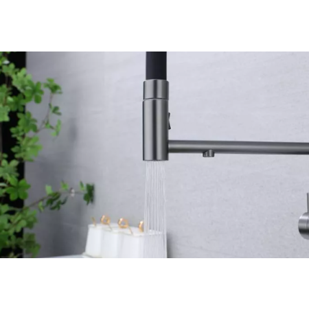 Смеситель 3 в 1 Paulmark NEXUS вороненая сталь