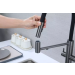 Смеситель 3 в 1 Paulmark NEXUS вороненая сталь