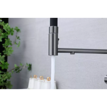 Смеситель 3 в 1 Paulmark NEXUS вороненая сталь