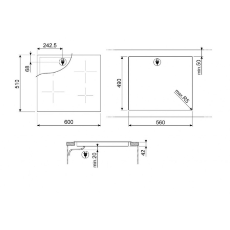 Электрическая варочная поверхность SMEG SE263TD1