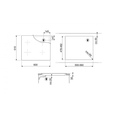 Индукционная варочная панель SMEG SI2M5643D1