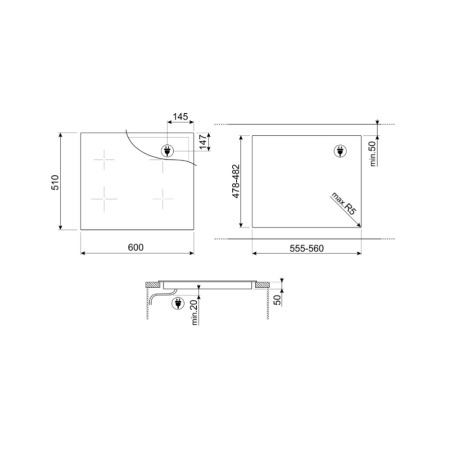 Индукционная варочная панель SMEG SI4642D