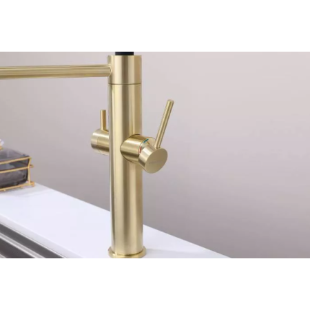 Смеситель 3 в 1 Paulmark NEXUS светлое золото