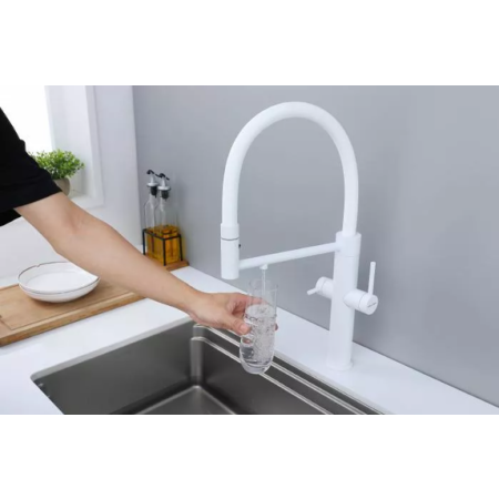 Смеситель 3 в 1 Paulmark NEXUS белый матовый