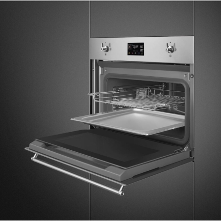 Компактный духовой шкаф с функцией пара SMEG SO4302S3X