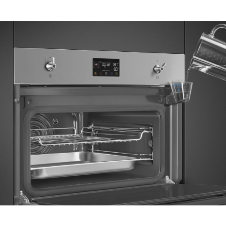 Компактный духовой шкаф с функцией пара SMEG SO4302S3X