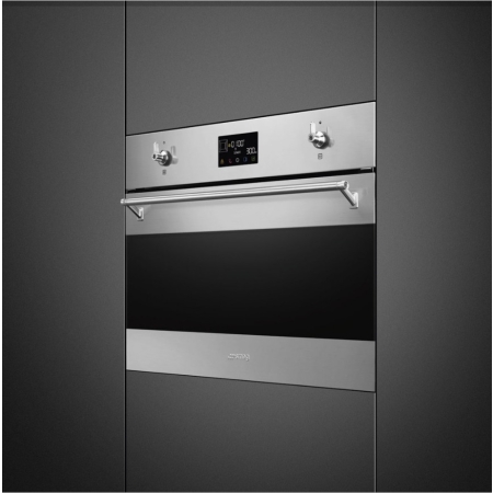 Компактный духовой шкаф с функцией СВЧ SMEG SO4302M1X