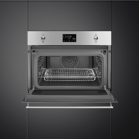Компактный духовой шкаф с функцией СВЧ SMEG SO4302M1X