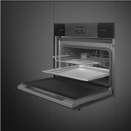 Компактный духовой шкаф с функцией пара SMEG SO4102S3B3