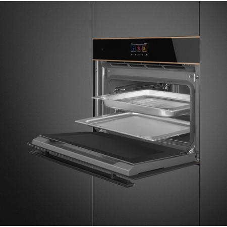 Компактный духовой шкаф с функцией пара SMEG SO4604S4PNR