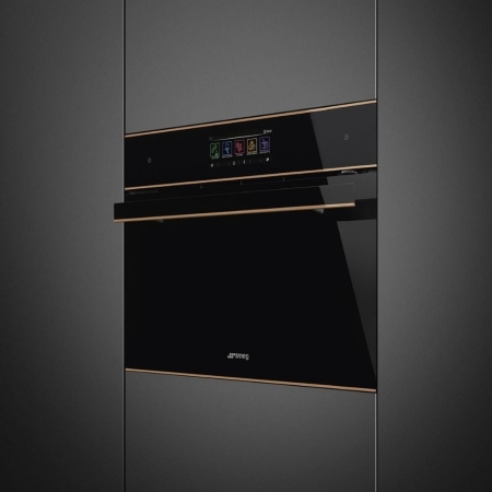 Компактный духовой шкаф с функцией пара и СВЧ SMEG SO4604S4PNR